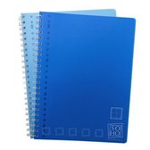 Verhaak Collegeblok 2-pak - Ruit 10mm - A4 Formaat - 23 gaats - Kunststof Kaft - SOHO - Blauw