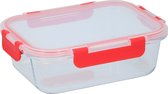 Alpina Cling Box - 1 litre - Glas - Extra - ferme - Mag Congélateur, Four, Micro - ondes et lave - vaisselle - Clair / Rouge