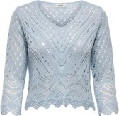 Jacqueline de Yong Trui Jdysun 3/4 Cropped Pullover Knt 15182611 Cashmere Blue Dames Maat - S