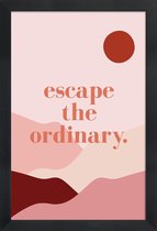 JUNIQE - Poster in houten lijst Escape the Ordinary -30x45 /Roze