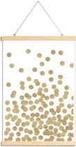 JUNIQE - Posterhanger Gold Glitter -40x60 /Geel & Wit