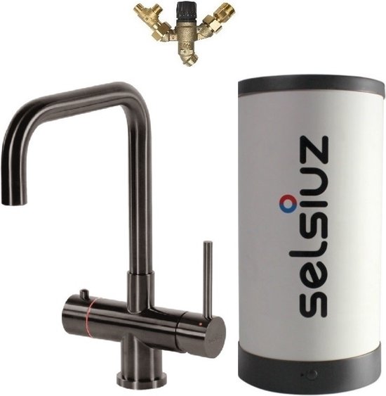 Selsiuz Haaks Gun Metal Zwart met Combi (Extra) boiler