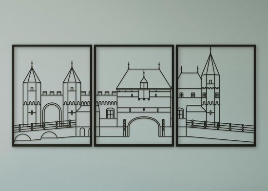 Wanddecoratie | De Koppelpoort Amersfoort - XL (80x190cm)