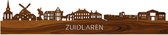 Skyline Zuidlaren Palissander hout  - 80 cm - Woondecoratie design - Wanddecoratie met LED verlichting