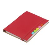Pakket van 4x stuks schoolschriften/notitieboeken A5 gelinieerd - rood - Inclusief pen