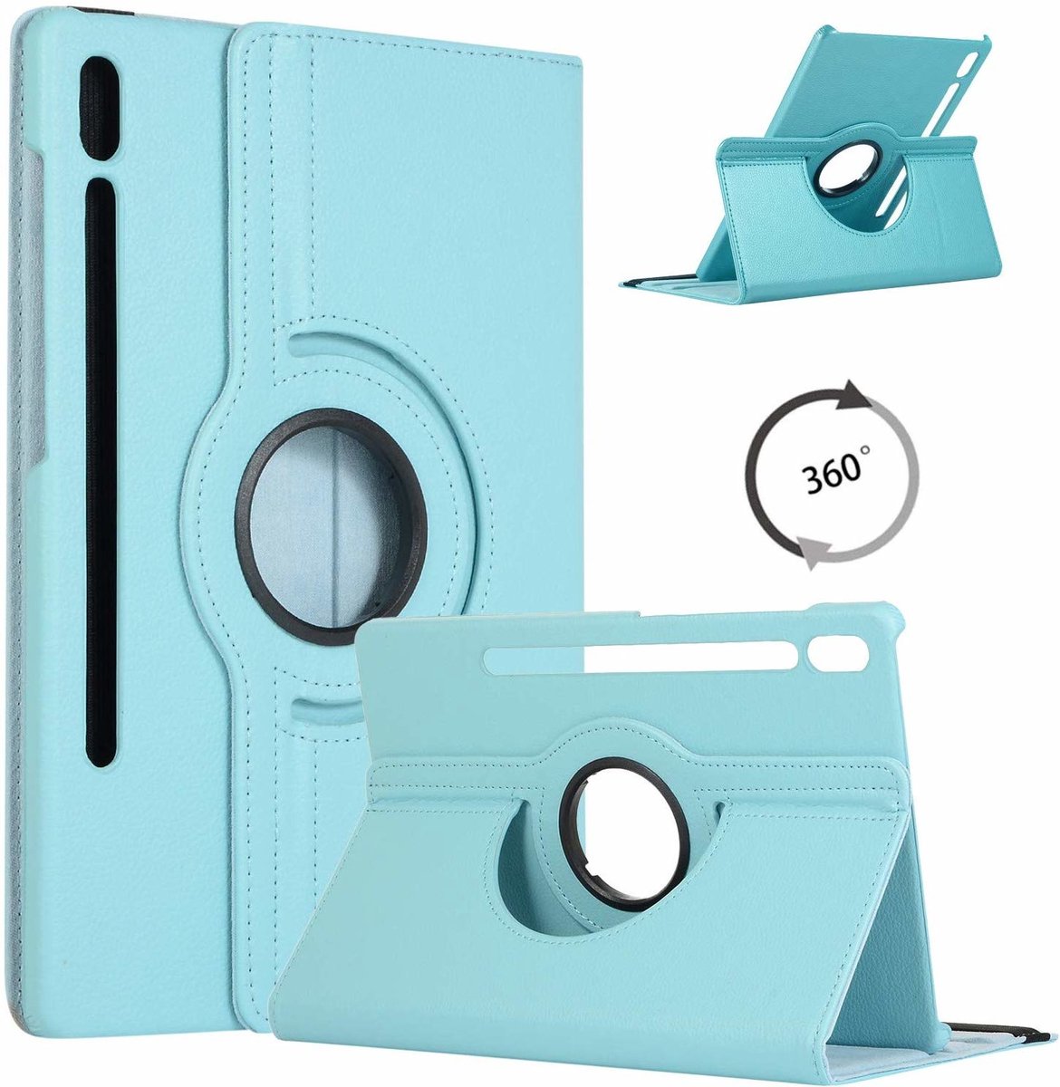 Hoes Geschikt voor Samsung Galaxy Tab S6 360° Draaibare Hoes - Turquoise Ntech