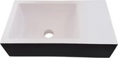 WOON-DISCOUNTER.NL - Wastafel solid surface Ockelbo (Zwart) -  -  - Composiet -  Rechthoek - 253005Z