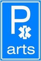 Verkeersbord Parkeren arts (E08P) - aluminium - DOR