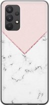 Leuke Telefoonhoesjes - Hoesje geschikt voor Samsung Galaxy A32 4G - Marmer roze grijs - Soft case - TPU - Marmer - Roze