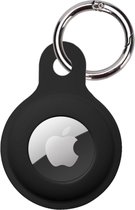 Hoesje Geschikt voor Apple AirTag Sleutelhanger Hoesje Siliconen Hanger - Hoesje Geschikt voor Apple AirTag Hanger Sleutelhanger Hoesje - Zwart