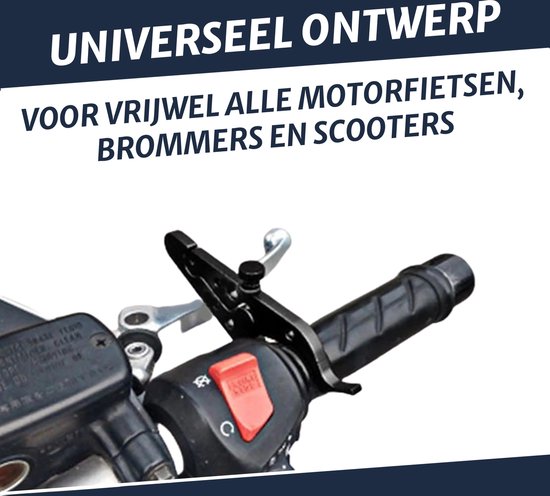 Motor24™ the original - Motorfiets cruisecontrol zwart - motor brommer scooter cruise control