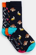 WE Fashion Heren sokken met dessin, 3-pack