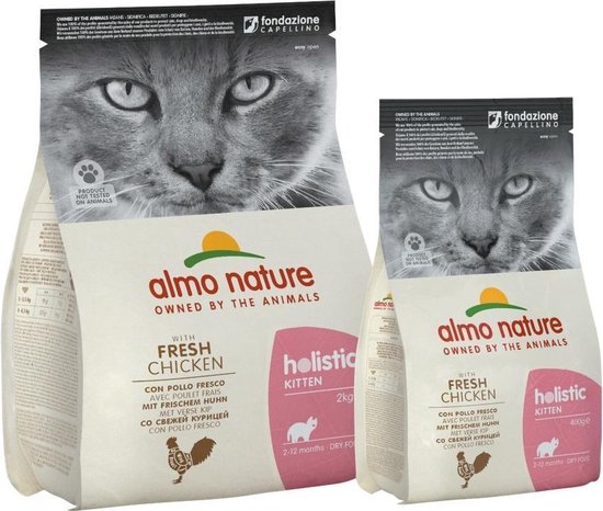 Almo Nature Holistic Droogvoer voor Kittens - Holistic Kitten - Kip - 12kg