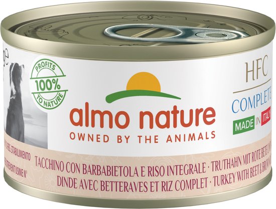 Almo Nature  Natvoer voor Honden – HFC Complete – 24 x 95g – Kalfsvlees met Gierst, Komkommer, Honingmeloen en Wilde Knoflook  – 24 x 95 gram