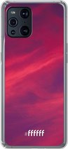 6F hoesje - geschikt voor OPPO Find X3 Pro -  Transparant TPU Case - Red Skyline #ffffff