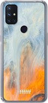 6F hoesje - geschikt voor OnePlus Nord N10 5G -  Transparant TPU Case - Fire Against Water #ffffff