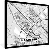 Fotolijst incl. Poster - Stadskaart - Maarssen - Grijs - Wit - 40x40 cm - Posterlijst - Plattegrond