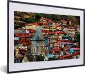 Fotolijst incl. Poster - Kleurrijke huizen in het oude stadsdeel van Tbilisi in Georgië - 40x30 cm - Posterlijst