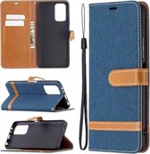 Voor Xiaomi Redmi Note 10 Pro Kleuraanpassing Denim Textuur Horizontale Flip Leren Case met Houder & Kaartsleuven & Portemonnee & Lanyard (Donkerblauw)