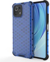 Voor Xiaomi Mi 11 Lite schokbestendige honingraat pc + TPU beschermhoes (blauw)