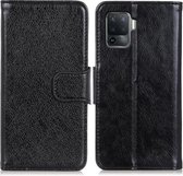 Voor OPPO A94 / F19 Pro Nappa-textuur Horizontale flip lederen tas met houder & kaartsleuven en portemonnee (zwart)