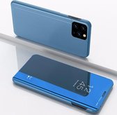 Voor Geschikt voor Xiaomi Mi 11 vergulde spiegel horizontale flip lederen tas met houder (blauw)