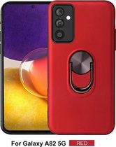 Voor Samsung Galaxy A82 5G 360 roterende multifunctionele stent pc + TPU-hoes met magnetische onzichtbare houder (rood)