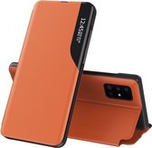 Voor Samsung Galaxy A82 5G / Quantum2 Zijdisplay Magnetisch schokbestendig horizontaal Flip lederen tas met houder (oranje)