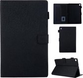 Haar zijdeachtige textuur effen kleur horizontale flip lederen tas met houder & kaartsleuven & fotolijst & antislipstrip voor Samsung Galaxy Tab A 10.1 (2019) T510 / T515 (zwart)