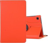 Voor Samsung Galaxy A7 Lite T220 360 graden rotatie Litchi Texture Flip lederen tas met houder (oranje)