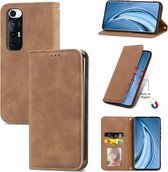 Voor Xiaomi Mi 10S Retro Skin Feel Business Magnetische Horizontale Flip Leren Case Met Houder & Kaartsleuven & Portemonnee & Fotolijst (Bruin)