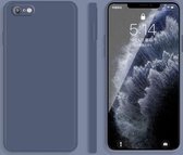 Effen kleur imitatie vloeibare siliconen rechte rand valbestendige volledige dekking beschermhoes voor iPhone 6s / 6 (grijs)