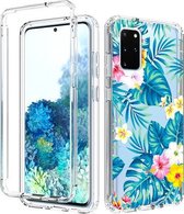 Voor Samsung Galaxy S20 + 2 in 1 hoog transparant geverfd schokbestendig PC + TPU beschermhoes (bananenblad)