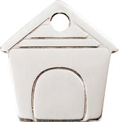 Dog House roestvrijstalen dierenpenning medium/gemiddeld 2,99 cm x 3,12 cm RedDingo