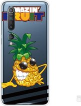 Voor Xiaomi Mi 10 5G schokbestendig geverfd transparant TPU beschermhoes (ananas)