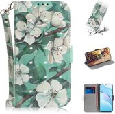 Voor Xiaomi Mi 10T Lite 5G 3D Gekleurde Tekening Horizontale Flip Leren Case met Houder & Kaartsleuven & Portemonnee & Lanyard (Aquarel Bloem)