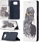 Voor Xiaomi Poco X3 Gekleurde Tekening Patroon Onzichtbare Magnetische Horizontale Flip PU Lederen Case met Houder & Kaartsleuven & Portemonnee (Meisje)