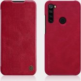 Voor Xiaomi Redmi Note 8 NILLKIN QIN-serie Crazy Horse Texture Horizontale flip lederen tas, met kaartsleuf (rood)