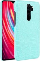 Voor Xiaomi Redmi Note 8 Pro schokbestendige krokodiltextuur pc + PU-hoes (lichtgroen)