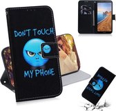 Schilderen Patroon Gekleurde Tekening Horizontale Leren Flip Case met Houder & Kaartsleuven & Portemonnee voor Xiaomi Redmi 7A (Anger)