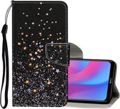 Voor Geschikt voor Xiaomi Redmi 8A Gekleurde tekening patroon Horizontale flip lederen tas met houder & kaartsleuven & portemonnee (zwarte ster)
