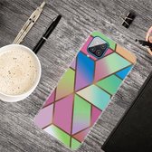 Voor Samsung Galaxy A12 Marble Shockproof TPU beschermhoes (Rhombus Gradient)