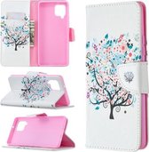 Voor Samsung Galaxy A42 5G Gekleurde Tekening Patroon Horizontale Flip Leren Case met Houder & Kaartsleuven & Portemonnee (Boom)