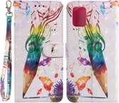 Voor Samsung Galaxy A71 5G 3D Schilderen Patroon Gekleurde Tekening Horizontale Flip PU Lederen Case met Houder & Kaartsleuven & Portemonnee (Muziek Pen)