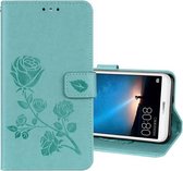 Voor Huawei Mate 10 Lite Rose reliëf horizontale flip milieu PU lederen tas met houder & kaartsleuven & portemonnee (groen)