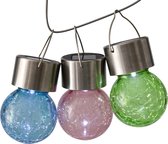 Svenska Living - Hanglamp - 4 Stuks - Solar - Craquele Look - 2x Blauw En 2x Groen