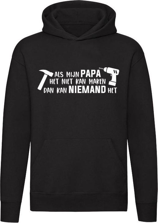 Handige Papa Hoodie | sweater | trui | vaderdag |klusser | papa | opa | unisex | capuchon