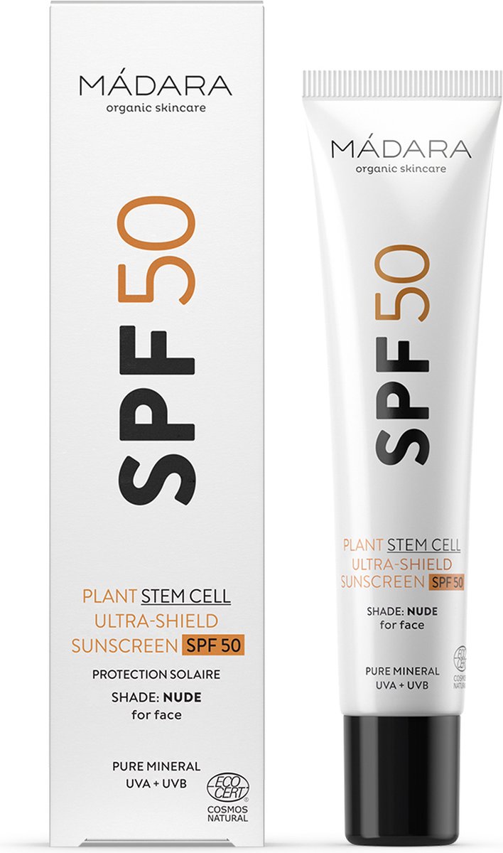 Goedkoopste MÁDARA SPF50 Plant Stem Cell Ultra-Shield Sunscreen - 40 ml - zinkoxide - UVA/UVB-bescherming