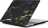 Apple MacBook Pro 16 (2019) Case - Mobigear - Marble Serie - Hardcover - Zwart / Goud - Apple MacBook Pro 16 (2019) Cover