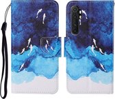 Voor Xiaomi Mi Note 10 Lite Gekleurde Tekening Patroon Horizontale Flip Leren Case met Houder & Kaartsleuven & Portemonnee & Lanyard (Aquarel Vis)
